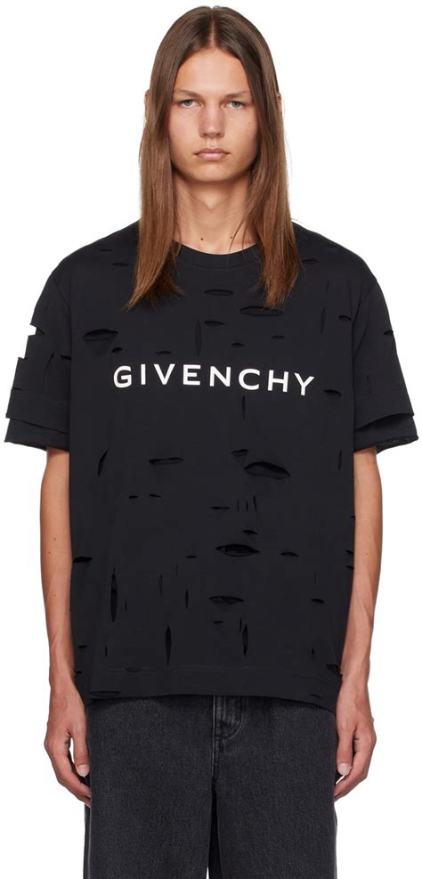 givenchy t shirt slim|givenchy distressed t shirt.